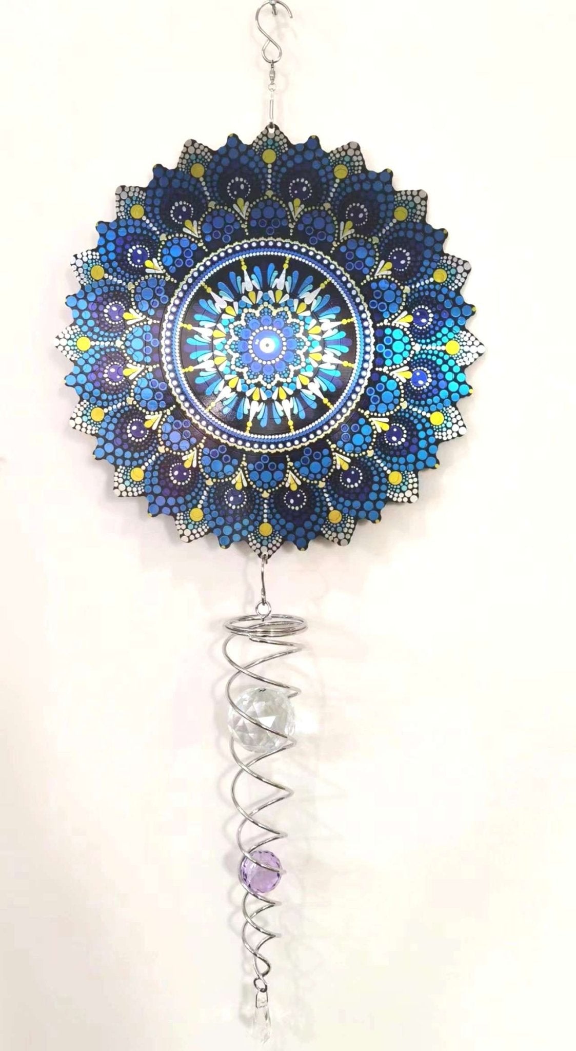 Wind Spinner Blue Mandala (WSP51) - MarshallsHealthShop
