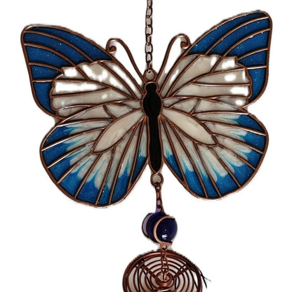Windchime Suncatcher Butterfly Blue & White - MarshallsHealthShop