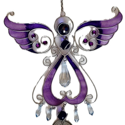 Windchime Suncatcher Purple Angel - MarshallsHealthShop