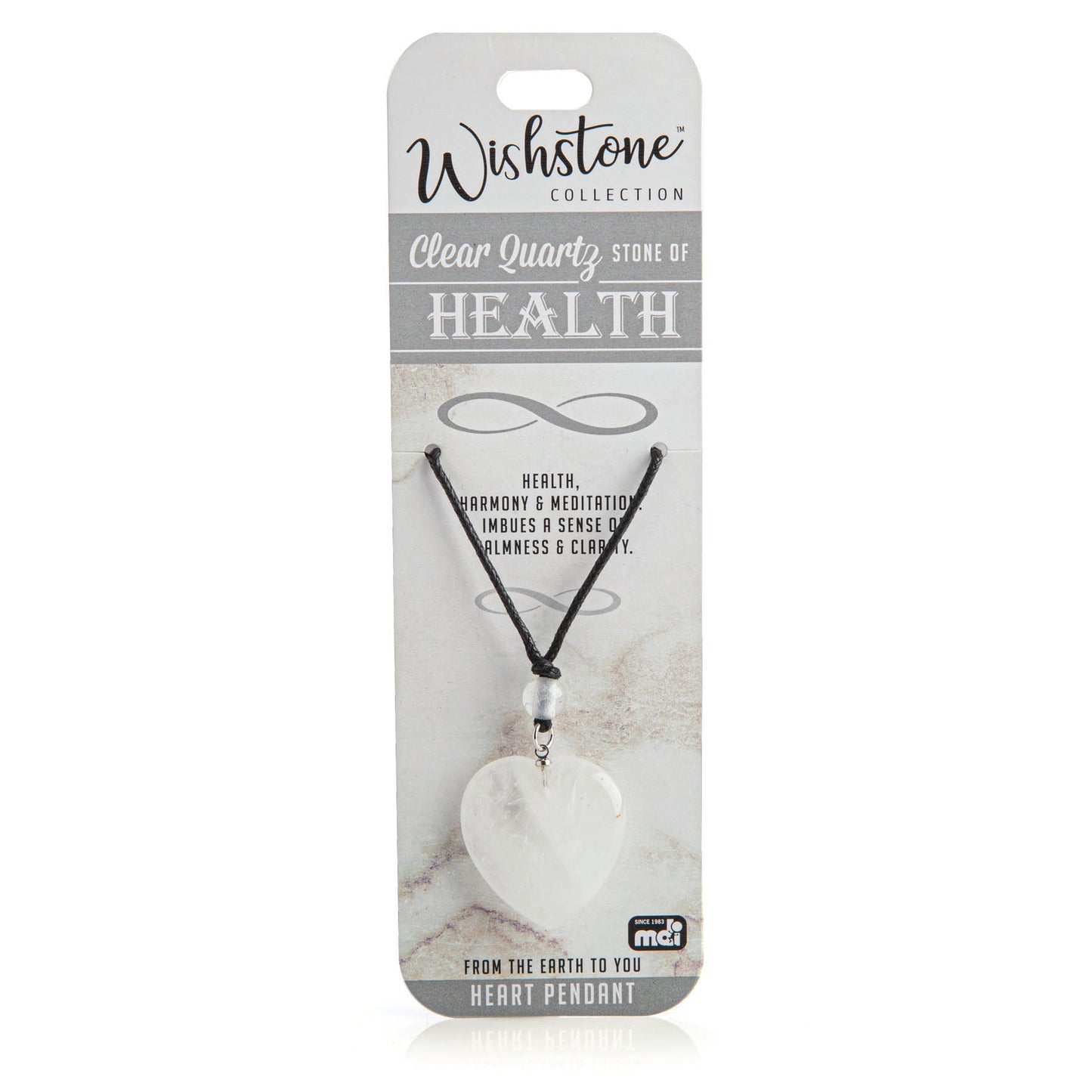 Wishstone Collection Clear Quartz Heart Pendant - MarshallsHealthShop