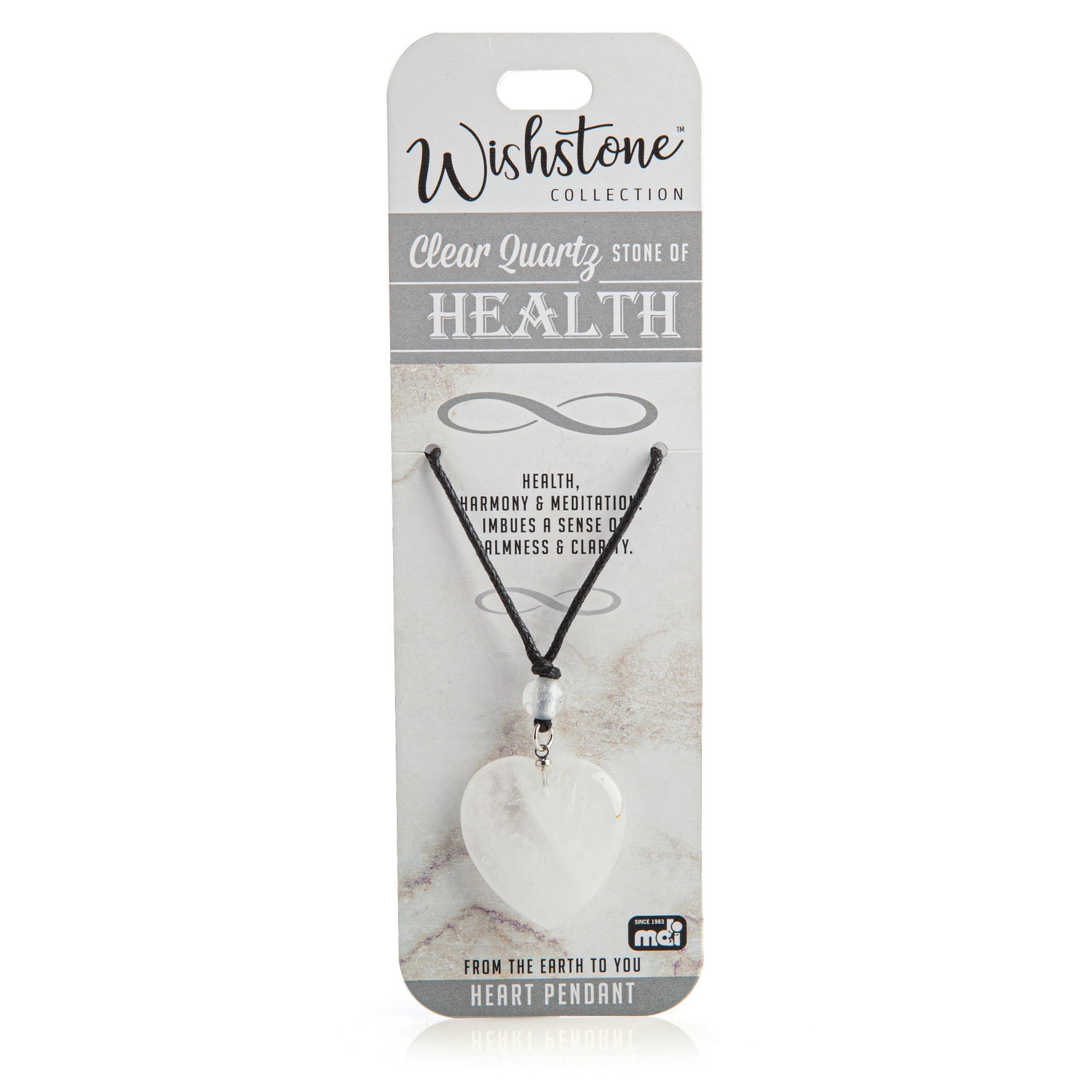 Wishstone Collection Clear Quartz Heart Pendant - MarshallsHealthShop