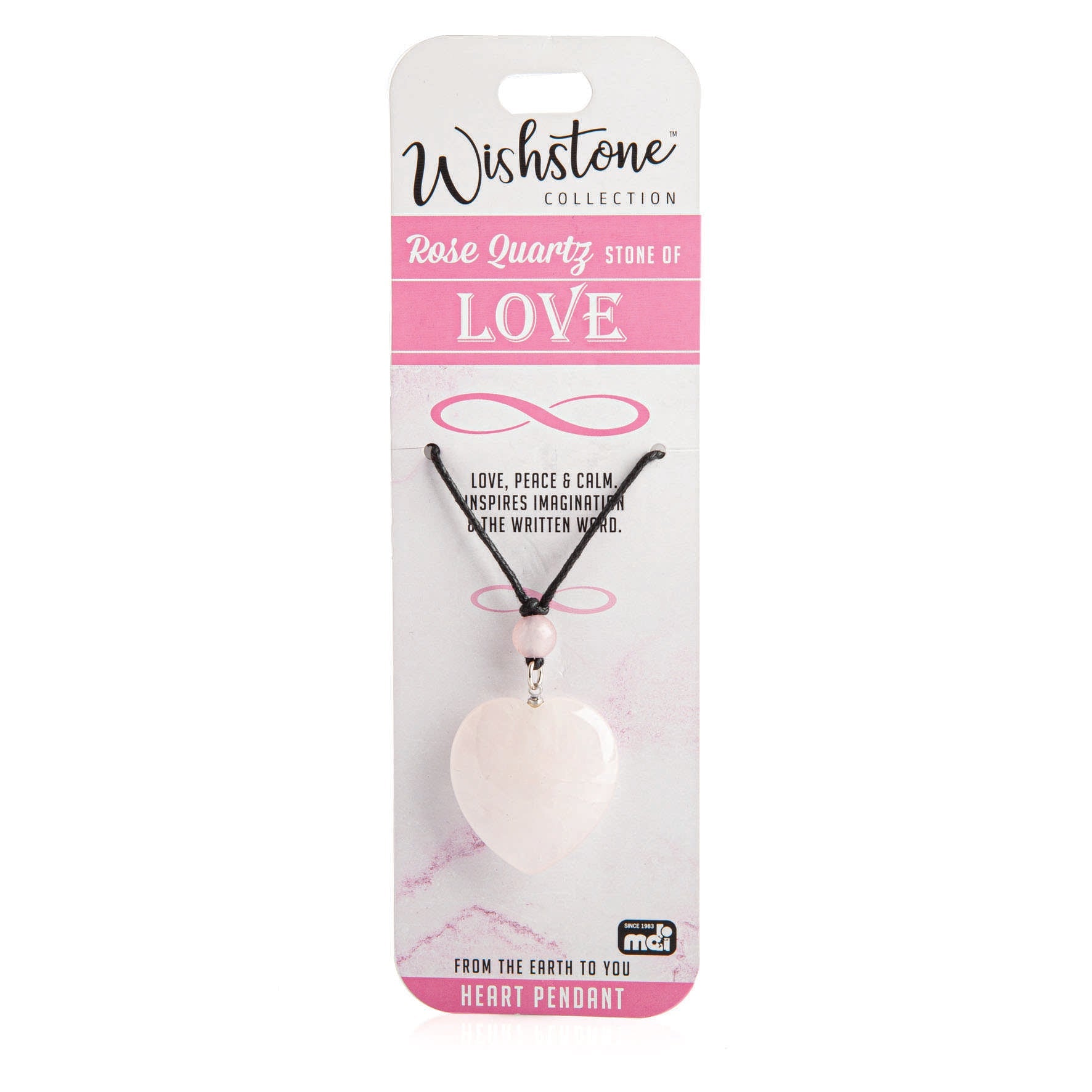 Wishstone Collection Rose Quartz Heart Pendant - MarshallsHealthShop