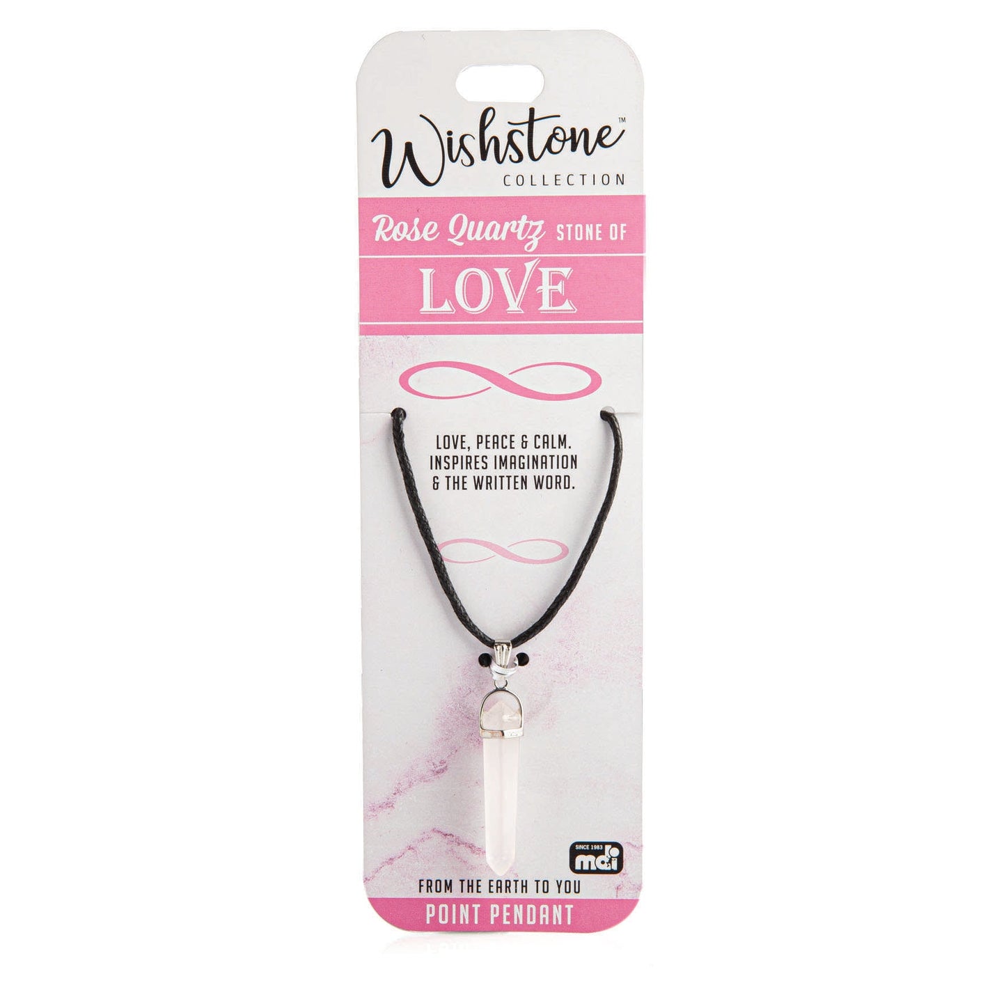 Wishstone Collection Rose Quartz Point Pendant - MarshallsHealthShop