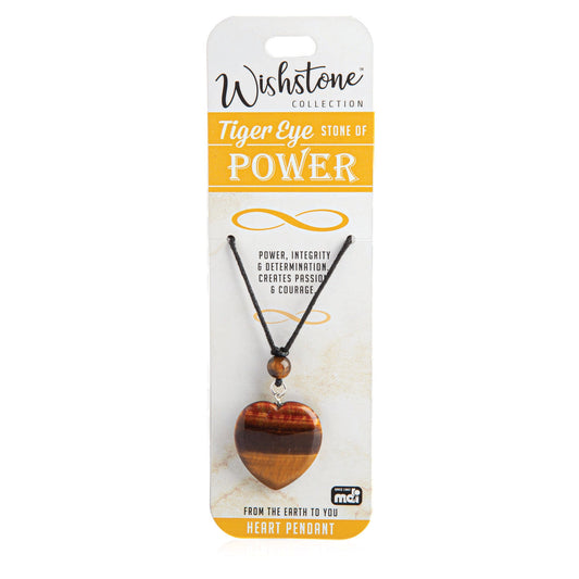 Wishstone Collection Tiger Eye Heart Pendant - MarshallsHealthShop