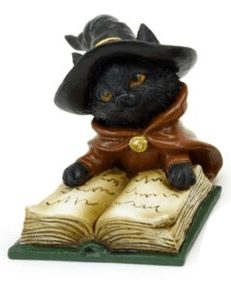 Witches Black Cat Reading from Magical Spell Book

Sold separately. Please make a note in your cart to advise which number image you would like.&nbsp;

Height 6cm Width 6cm Depth 7cm

1st Stop, Marshall's Health Shop, Gift Shop!

SKU: CAT205