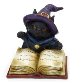 Witches Black Cat Reading from Magical Spell Book

Sold separately. Please make a note in your cart to advise which number image you would like.&nbsp;

Height 6cm Width 6cm Depth 7cm

1st Stop, Marshall's Health Shop, Gift Shop!

SKU: CAT205