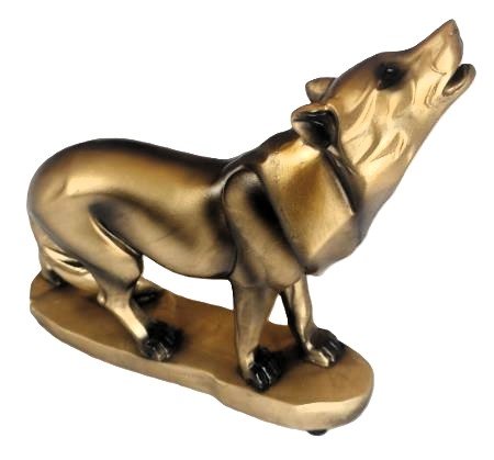 Wolf Howling Bronze# - 1st Stop Marshall's Health Shop, Gift Shop! - Heath and Natural Therapy New Brighton Christchurch - Naturopath#