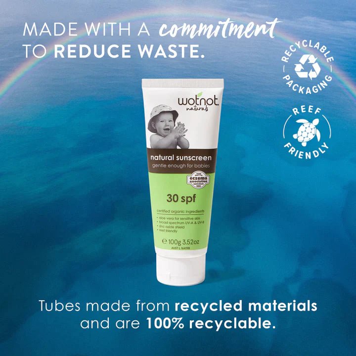 Wotnot Natural 30 SPF Baby Sunscreen 100g - MarshallsHealthShop