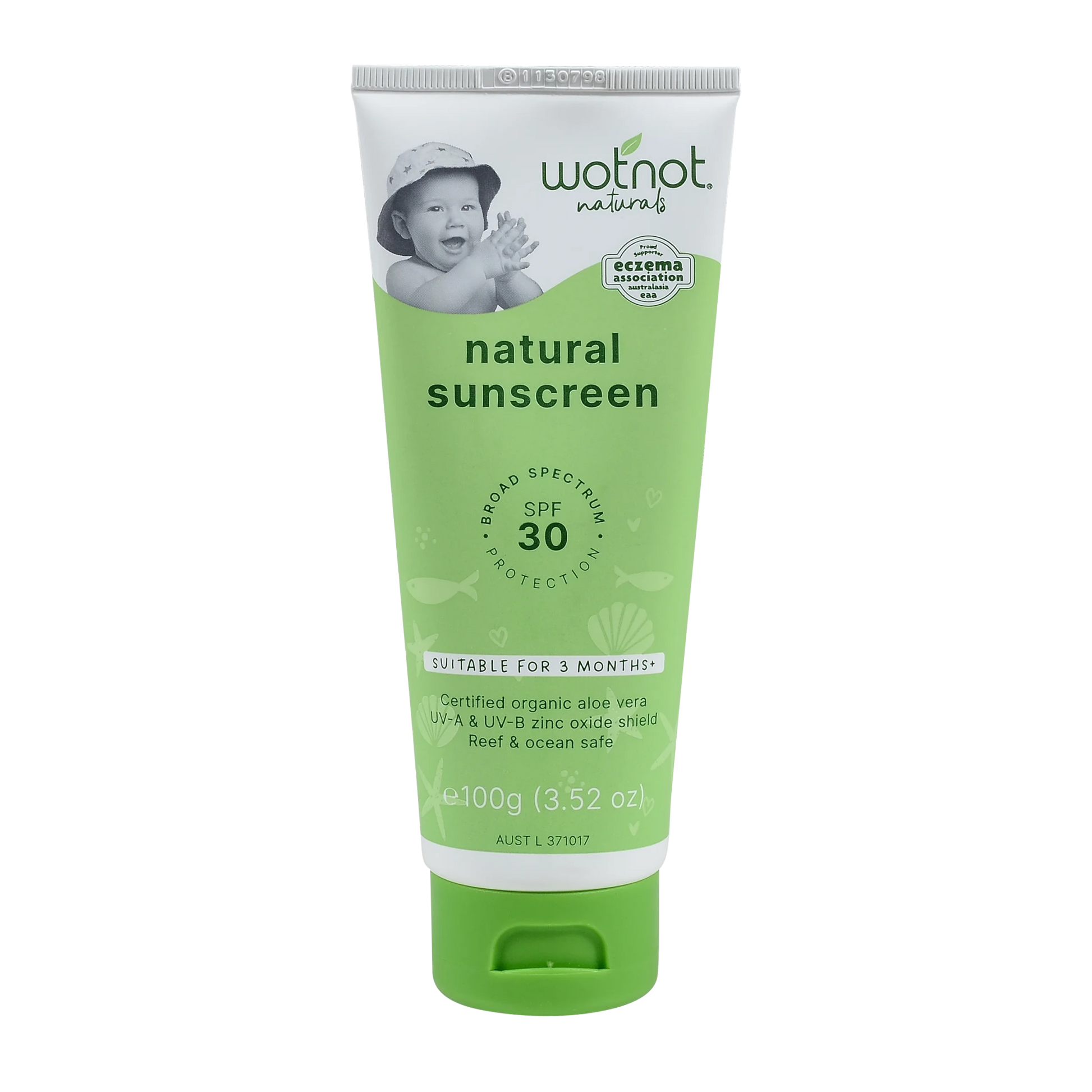 Wotnot Natural 30 SPF Baby Sunscreen 100g - MarshallsHealthShop