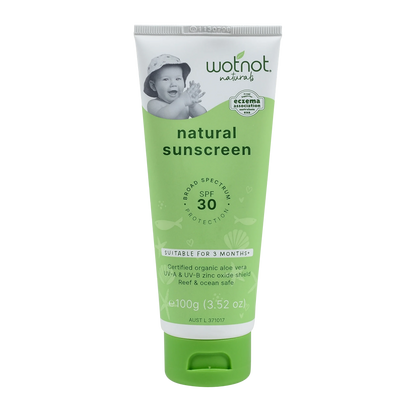 Wotnot Natural 30 SPF Baby Sunscreen 100g - MarshallsHealthShop
