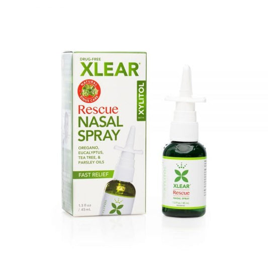 Xlear Rescue Xylitol & Saline Nasal Spray with Essential Oil 45ml - MarshallsHealthShop