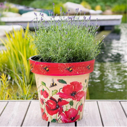 Zest Poppies & Bees Garden Pots - 1st Stop Marshall's Health Shop, Gift Shop! - Heath and Natural Therapy New Brighton Christchurch - Naturopath