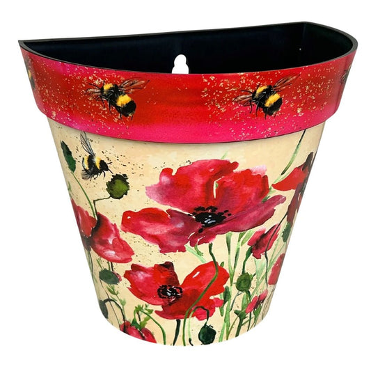 Zest Wall Pot Poppies & Bees - 1st Stop Marshall's Health Shop, Gift Shop! - Heath and Natural Therapy New Brighton Christchurch - Naturopath