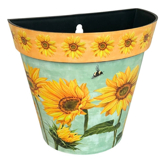 Zest Wall Pot Watercolour Sunflower - 1st Stop Marshall's Health Shop, Gift Shop! - Heath and Natural Therapy New Brighton Christchurch - Naturopath
