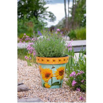Zest Watercolour Sunflower Garden Pots - 1st Stop Marshall's Health Shop, Gift Shop! - Heath and Natural Therapy New Brighton Christchurch - Naturopath