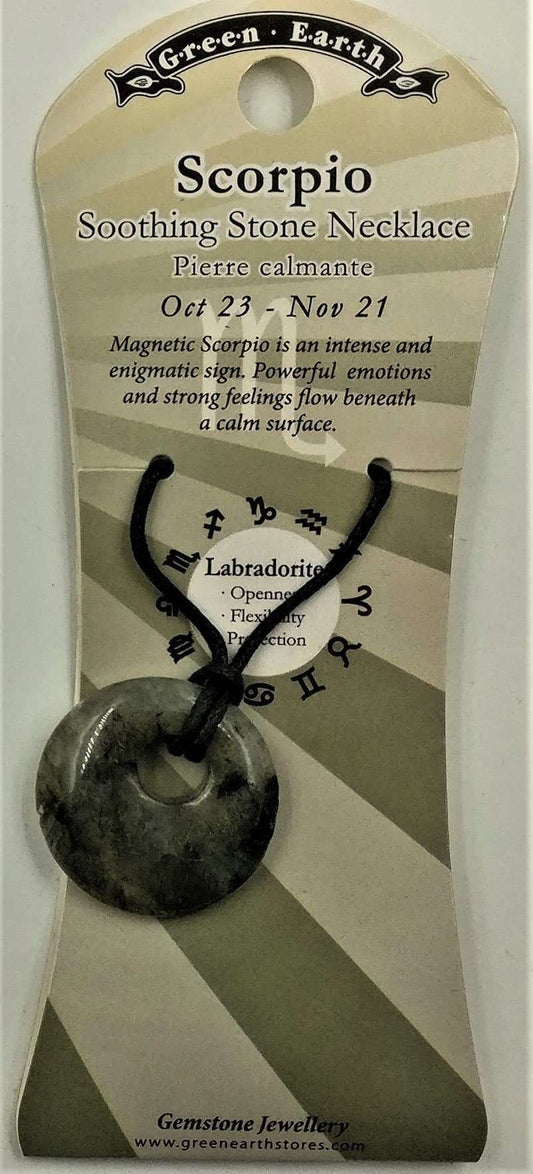 Zodiac Donut Pendant - Scorpio/Labradorite - MarshallsHealthShop