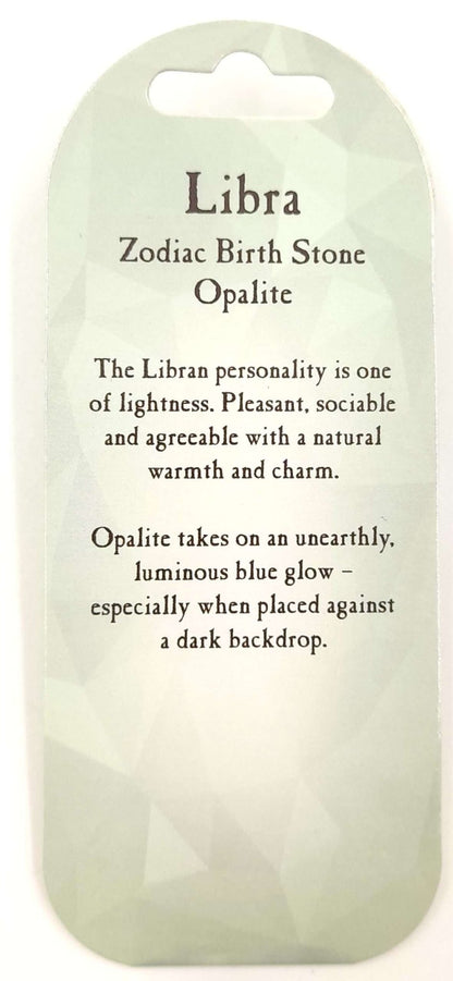 Zodiac Keyring - Libra - Opalite - MarshallsHealthShop