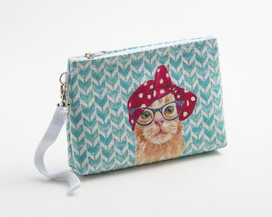 Salisbury Blue Cat Makeup bag Blue Cat Makeup bag, 17 x 11.5 cm