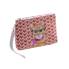 Salisbury Cat Makeup Bag Orange Cat Makeup bag, 17 x 11.5 cm