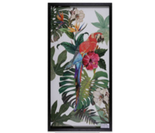 Kaku Botanic Parrot Collage Art