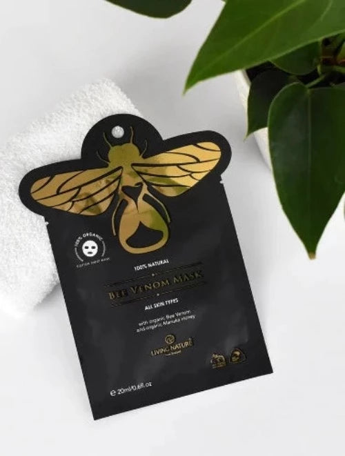 Living Nature’s Bee Venom Mask combines organic Bee Venom with the natural botanicals of organic Mānuka Honey and certified organic Coconut Oil to create a mask that plumps, tightens, and reduces the appearance of fine lines and wrinkles, giving skin a healthy and youthful glow.