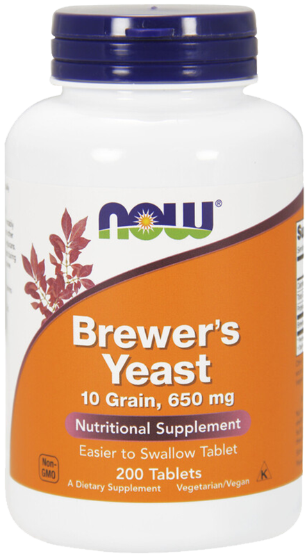 NOW Brewer’s Yeast 650mg 200 Tablets. What is Brewer’s Yeast?  As hinted in the name, brewer’s yeast is a by-product of the beer-brewing process that is produced through the cultivation of a particular species of yeast (Saccharomyces cerevisiae) on malted barley. Once the fermentation process is complete the yeast is separated from the beer, dried via rollers and then debittered for human consumption. Brewer’s yeast is a naturally occurring source of protein, as well as several vitamins and minerals