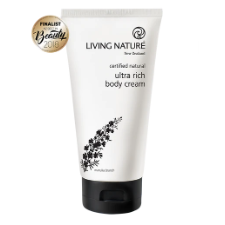 Living Nature's certified natural Ultra Rich Body Cream is a luxurious, nutrient-rich cream. Formulated with active Mānuka Honey for its humectant moisture-loving properties, Cupuacu and Murumuru butters to deeply nourish, and natural oils to soothe and condition the skin. Deliciously naturally scented, it’s the ultimate all over body treat to banish ‘crocodile skin’ and the ideal pre-summer moisturiser or for after-sun nourishment. Non-greasy but rich and rewarding!