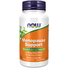 NOW Foods Menopause Support 90 Veg Capsules What is Menopause Support?  NOW® Menopause Support has recommended potencies of key ingredients that have been shown to support a healthy response to the natural changes occurring during menopause. This blend includes standardized herbal extracts and other nutrients which, together, form a truly well-balanced product for women. Natural colour variation may occur in this product.