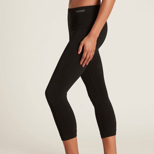 Boody Organic Bamboo Cropped Legging Black Medium 1 Pack