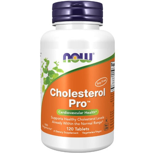 NOW Foods Cholesterol Pro 120 Tablets 1st Stop, Marshall's Health Shop!  What is Cholesterol Pro?  Cholesterol Pro™ is a combination of two unique ingredients that have been scientifically shown their ability to help support serum lipid levels already within the healthy range.