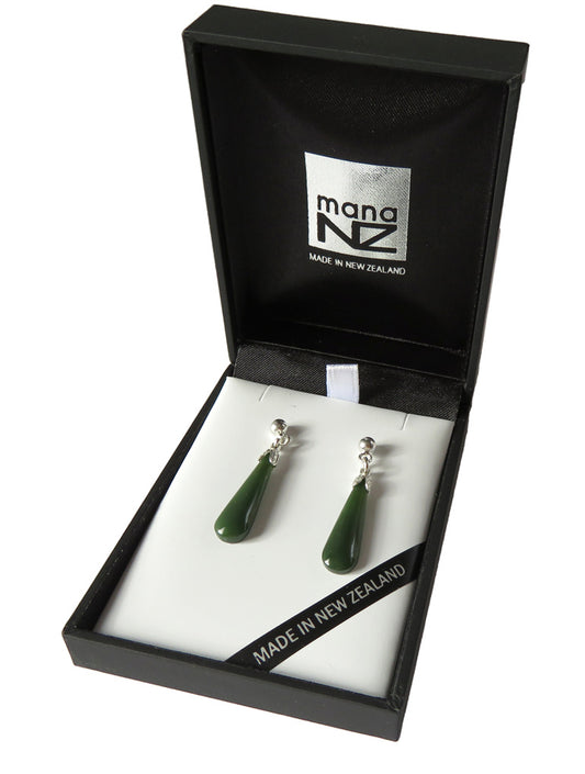 Wild Side NZ Greenstone Drop Earrings