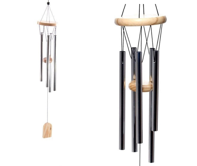 Wooden Wind Chime Metal Tubes 58cm