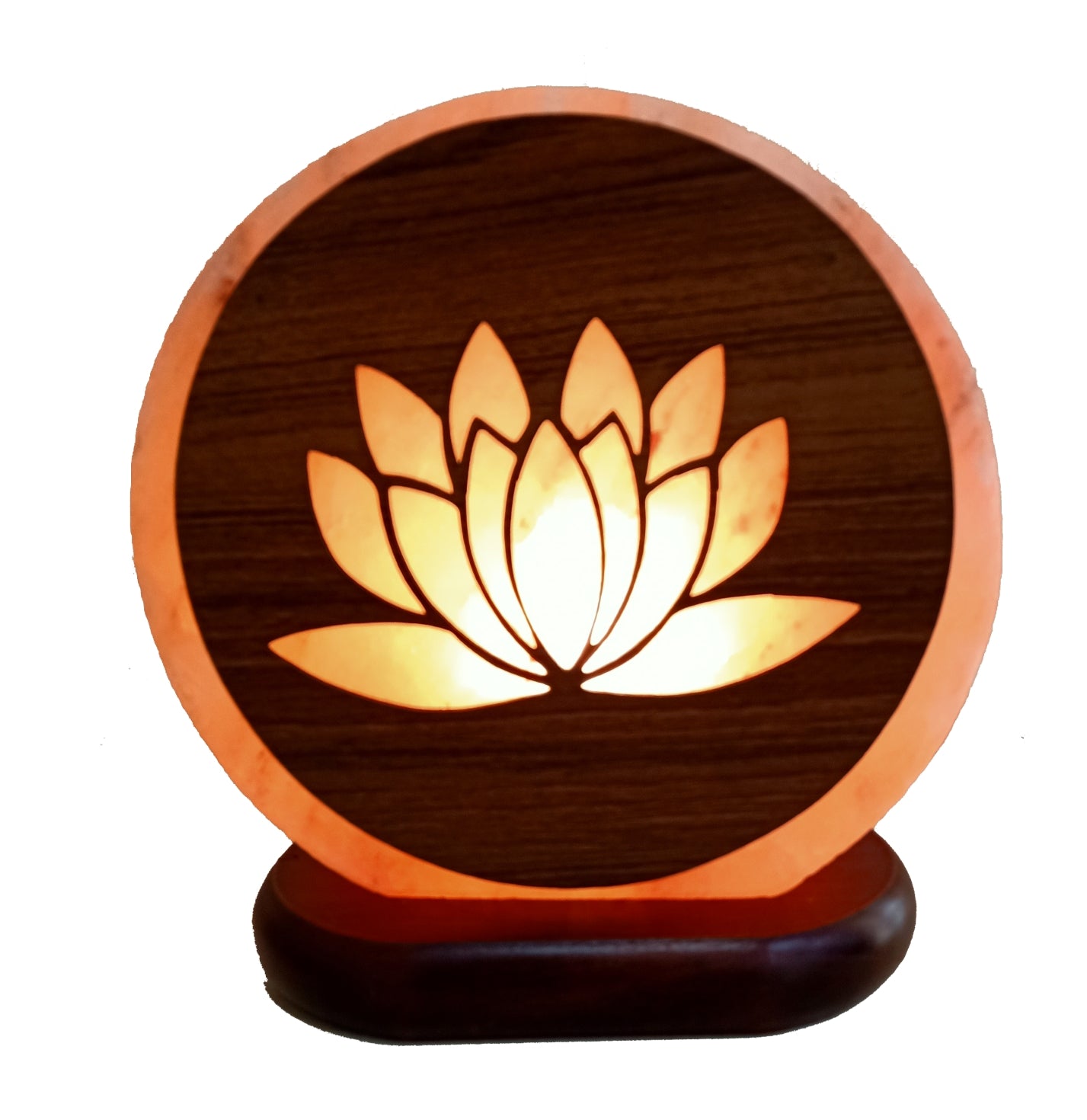 Himalayan Salt Lamp - Lotus Design  Authentic Himalayan Salt Lamp. Each item comes with an electric cable and a bulb.  Lamp Diameter 20cm  Base Diameter 17cm  SKU: 985L