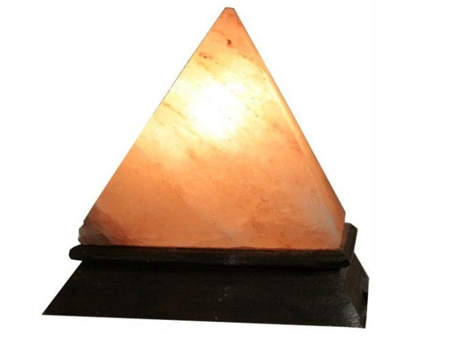 Himalayan Salt Lamp Pyramid Shaped (SLPYR) Base 170 mm square & height = 170 mm  SKU: SLPYR