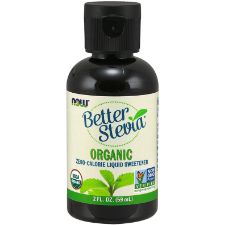 NOW Better Stevia® Liquid - Organic 59ml What is BetterStevia?  Delicious BetterStevia Organic Liquid is an excellent addition to your favourite beverages and is especially suited for sweetening coffees and teas - just a few drops is all you need to add a burst of flavoured sweetness to any beverage, hot or cold! 