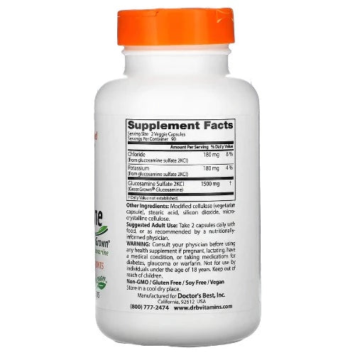 Doctor's Best Vegan Glucosamine Sulfate with GreenGrown Glucosamine, 750 mg, 180 Veggie Caps Why vegan? Every year, over 7,000 tons of glucosamine derived from shellfish (primarily shrimp shells) are imported into the United States. Some shrimp are raised in water polluted with pesticides and veterinary drugs. The residue of this production is the source of significant water pollution.