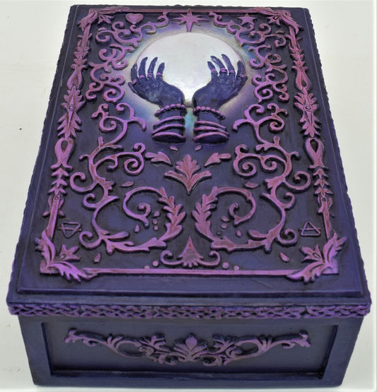 Purple Orb in Hands Box