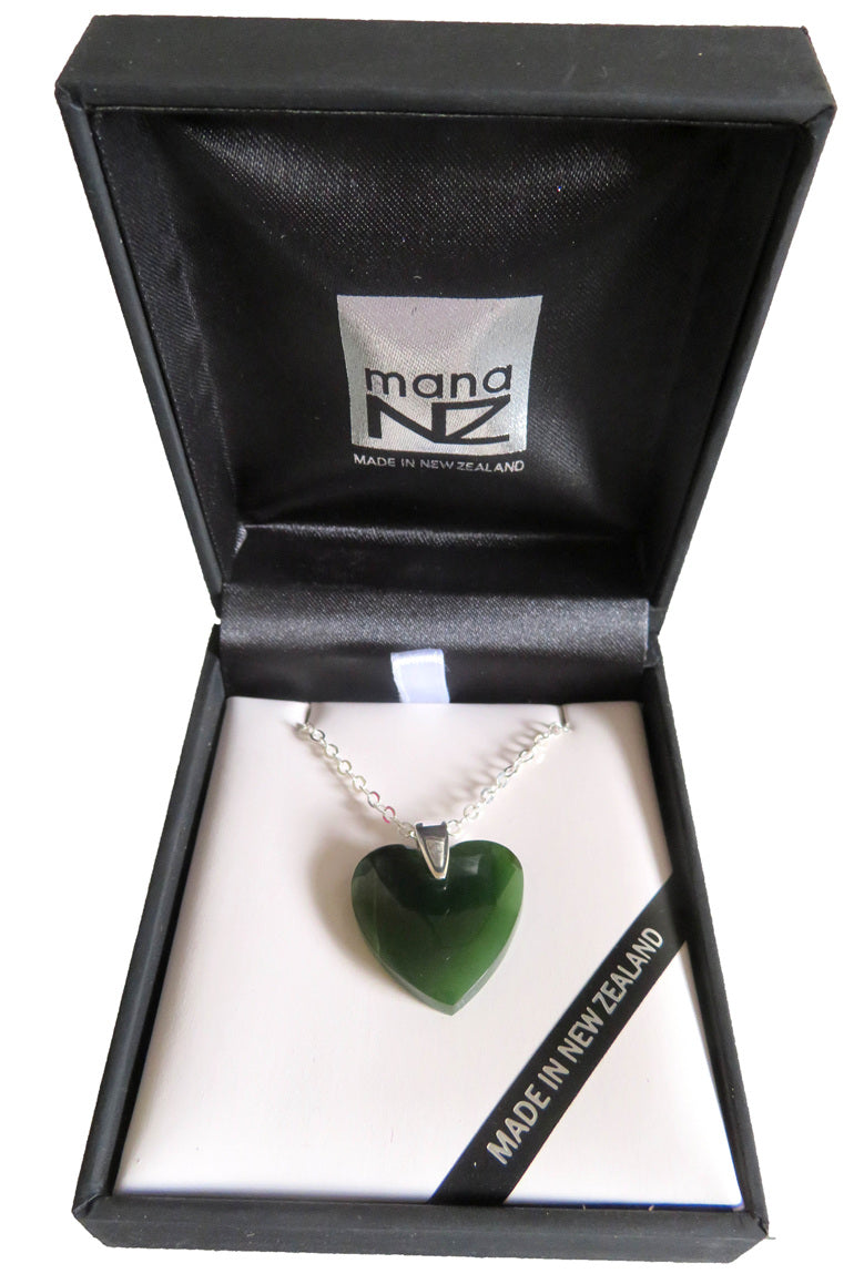 Wild Side Greenstone Heart Pendant