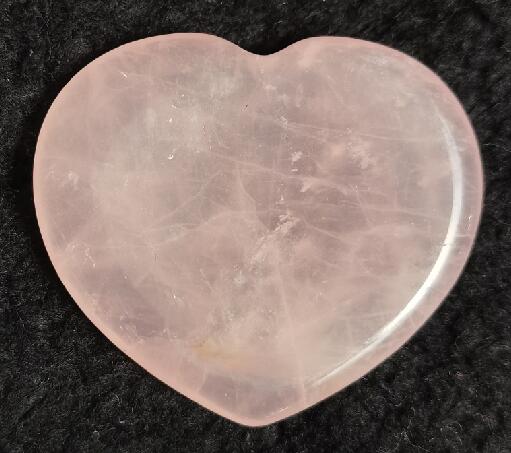 Worry Stone Rose Quartz Heart WH4