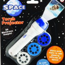 Torch Projector Space White and blue projector torch that you can use as a projector, or a torch! Slot in a picture reel to shine pictures of cats and kittens onto the walls. Comes with 3 pictures reels with 8 pictures each – 24 adorable images in total 12x2x2cm SKU: AC-TP/SP