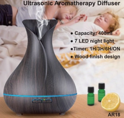 Aroma Diffuser Dark Wood Carafe Design - AR18