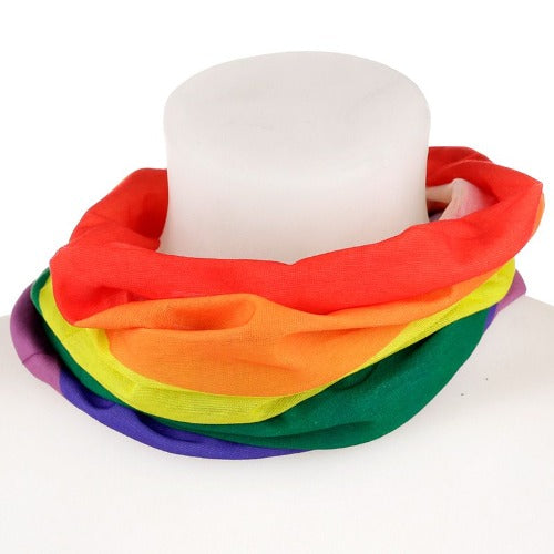 Neck Scarf Face Covering Tube Rainbow