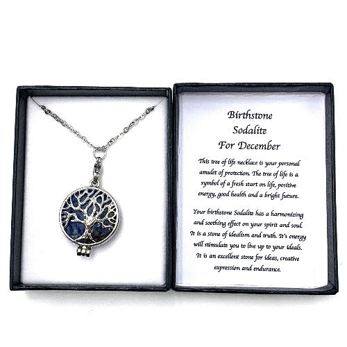 Birthstone Necklace Sodalite December