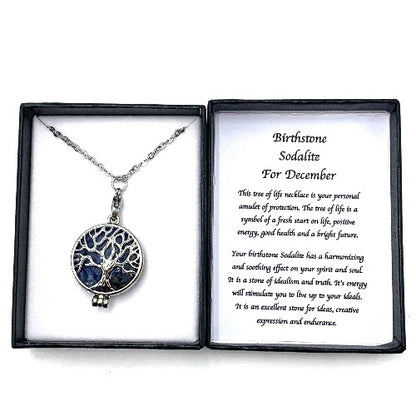 Birthstone Necklace Sodalite December