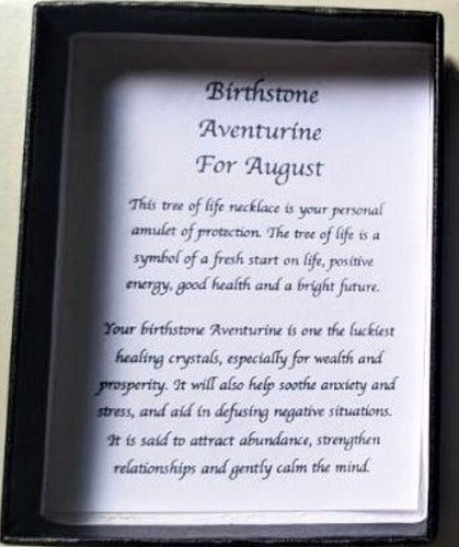 Birthstone Necklace Adventurine August