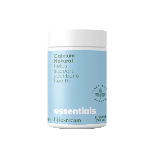 Lifestream Calcium Natural 250g Powder A natural and sustainable calcium with 72 vital elements and minerals. A natural and sustainable calcium with 72 vital elements and minerals, available in powder and capsules.