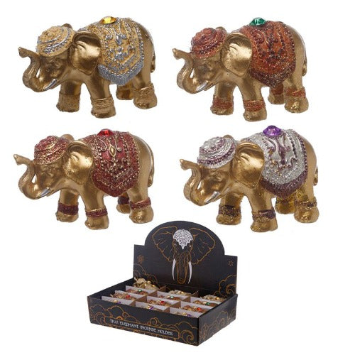 Metallic Glitter Lucky Elephant Incense Stick Holder