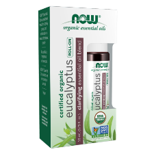 Eucalyptus Essential Oil Blend, Organic 10ml Roll-On NOW® Essential Oils are analytically tested for identity, purity, and adulteration to assure the highest quality.  No synthetic fragrances or chemicals.  NOW® Essential Oil products are not tested on animals.  Certified Organic by QAI.  HEALTH BENEFITS:  Clarifying & Revitalizing