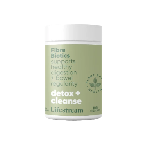 Lifestream Fibre Biotics 100 VegeCaps The prebiotic and probiotic blend for everyday bowel regularity. Our Fibre supplement is a unique natural fibre formula with prebiotics and probiotics to support the maintenance of healthy intestinal bacteria and ensure regular bowel movements. It contains natural psyllium husks that when used as part of a balanced and varied diet contribute to bowel regularity.