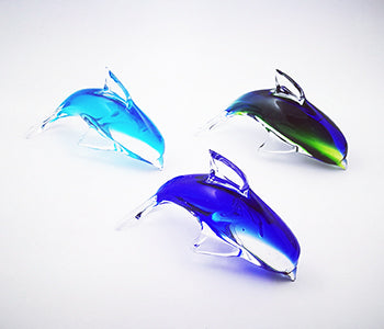 Kaku Dolphin Glass Green & Blue